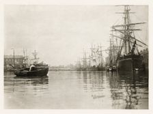 The Peaceful Harbour, 1887. Creators: Peter Henry Emerson, Walter L. Colls