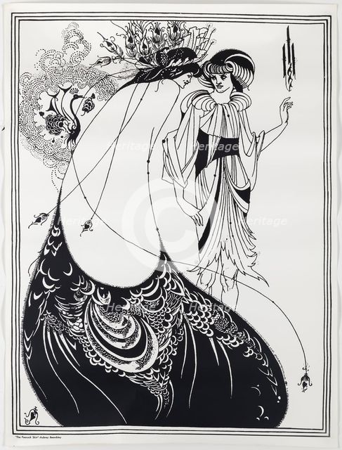 The Peacock Skirt. Illustration for Salome by Oscar Wilde, 1894.