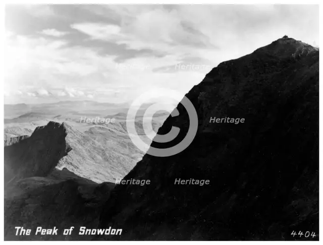 The Peak of Snowdon, Wales. Artist: Unknown