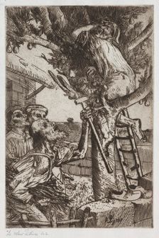 The Pear Thief, No. 1, c. 1890. Creator: Alphonse Legros (French, 1837-1911)