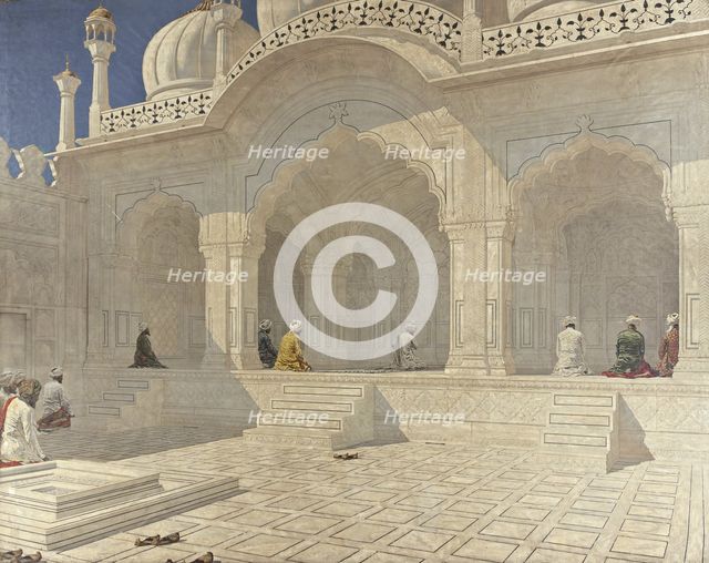 The Pearl Mosque (Moti Masjid), Delhi, 1880s. Artist: Vereshchagin, Vasili Vasilyevich (1842-1904)