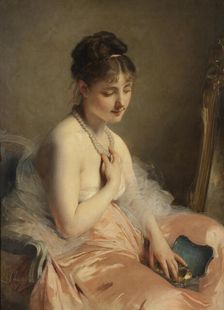 The Pearl-necklace, c19th century. Creator: Charles Chaplin