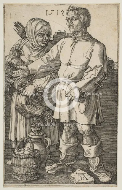 The Peasant Couple at Market, 1519. Creator: Albrecht Durer.