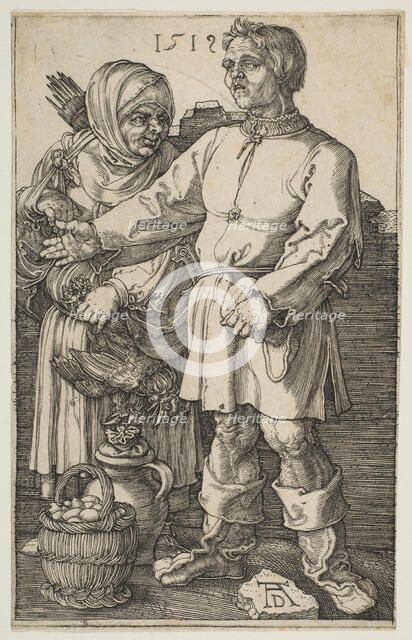 The Peasant Couple at Market, 1519. Creator: Albrecht Durer.