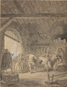 The Peasant Dance, c. 1770/1775. Creator: Hubert Robert
