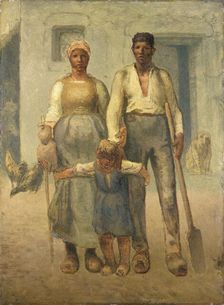 The peasant family 1871-72. Artist: Jean Francois Millet