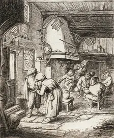 The Peasant Settling His Debt, c1646. Creator: Adriaen van Ostade