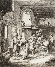 The Peasant Settling His Debt, c1646. Creator: Adriaen van Ostade