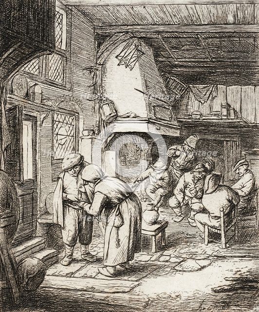 The Peasant Settling His Debt, c1646. Creator: Adriaen van Ostade.