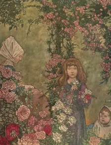 The Peasant's Wife Sat on Sundays at the Door of her Cottage Reading her Hymn-Book c1930. Artist: W Heath Robinson