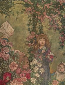 The Peasant's Wife Sat on Sundays at the Door of her Cottage Reading her Hymn-Book c1930. Artist: W Heath Robinson