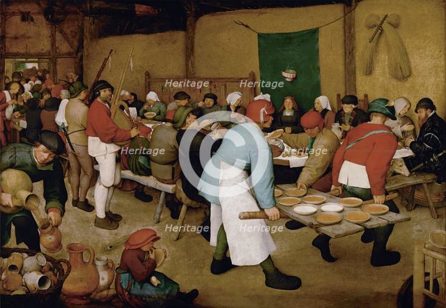 The Peasant Wedding, ca 1568. Artist: Bruegel (Brueghel), Pieter, the Elder (ca 1525-1569)