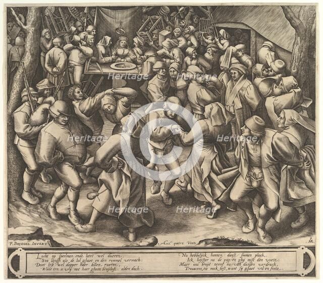 The Peasant Wedding Dance, after 1570. Creator: Pieter van der Heyden.