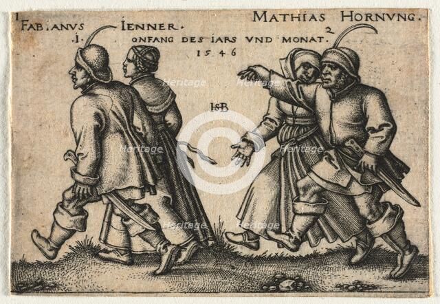 The Peasant Wedding or the Twelve Months, 1546. Creator: Hans Sebald Beham (German, 1500-1550).