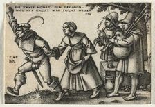 The Peasant Wedding or the Twelve Months: No. 7, 1546. Creator: Hans Sebald Beham (German, 1500-1550)