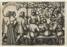 The Peasant Wedding or the Twelve Months: No. 8, 1546. Creator: Hans Sebald Beham (German, 1500-1550)