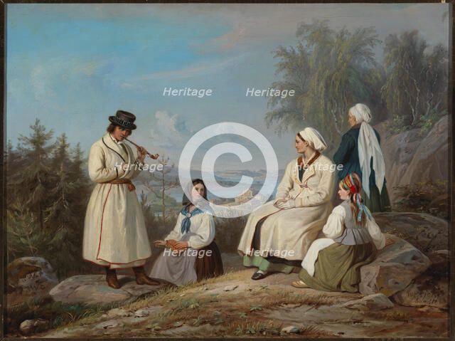 The Peasantry from Kurkijoki, after Magnus von Wright, 1860-1865. Creator: Robert Wilhelm Ekman.