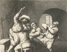 The peasants quarrel, 1653. Creator: Adriaen van Ostade
