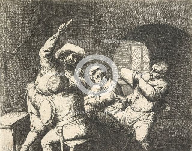 The peasants' quarrel, 1653. Creator: Adriaen van Ostade.