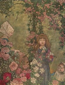 The Peasant's Wife Sat on Sundays at the Door of her Cottage Reading her Hymn-Book c1930. Artist: W Heath Robinson