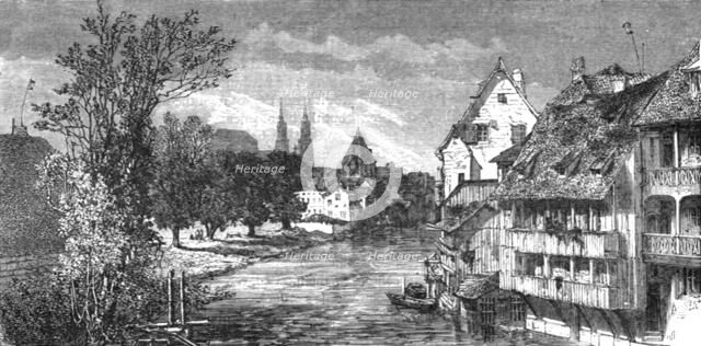 'The Pegnitz river, intersecting the city of Nuremberg; From Alsace to the Hartz', 1975. Creator: Unknown.