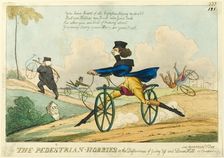 The Pedestrian Hobbies, or the Difference of Going Up and Down Hill, published April 8, 1819. Creator: William Heath
