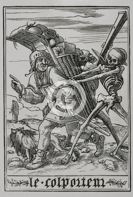 The Pedlar from "The Dance of Death", 1538, (1877).  Creator: Unknown.