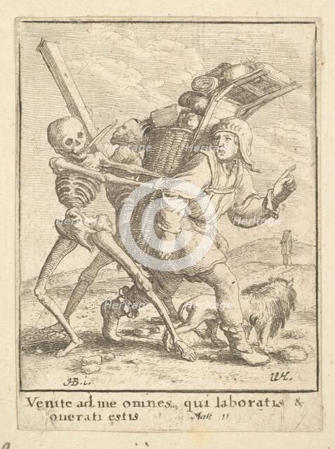 The Pedlar, from the Dance of Death, 1651. Creator: Wenceslaus Hollar.