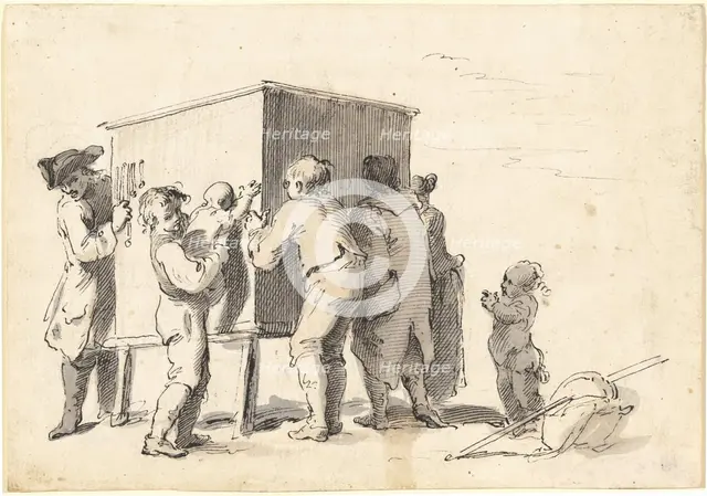The Peep-Show, 1765/1766. Creator: Pietro Antonio Novelli.