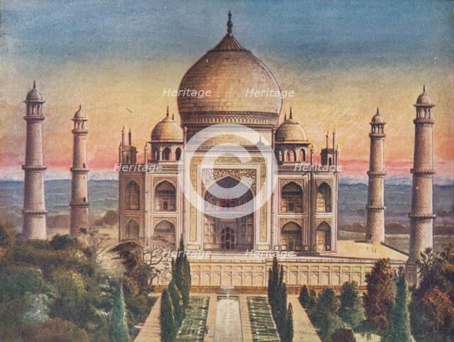 'The Peerless Gem of Mohammerdan Architecture: the Taj Mahal at Agra', 1908. Creator: Unknown.