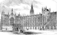The Peers-Front, New Palace of Westminster, 1856. Creator: J. & A.W.