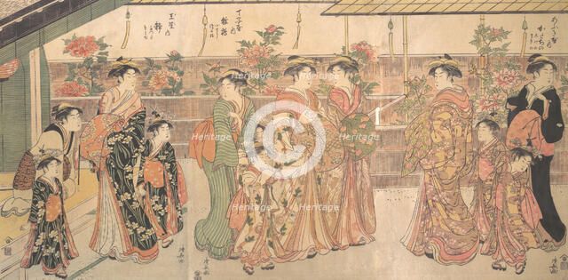 The Peony Show, ca. 1790. Creator: Torii Kiyonaga.