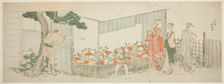 The Peony Show, Japan, c. 1799. Creator: Hokusai