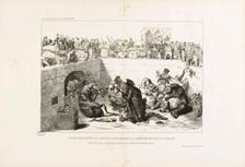 The People Delivered to the Vampire Taxes. From "La Caricature", 1833. Creator: Grandville, Jean-Jacques (1803-1847)