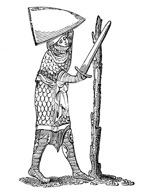 The Pel Quintain, 14th century, (1883). Artist: Unknown