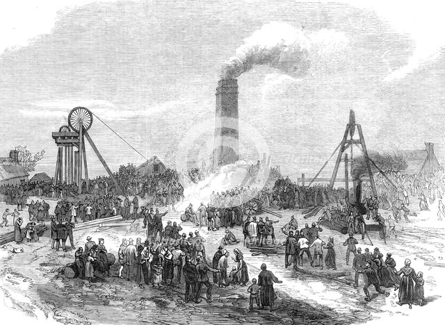 The Pelsall Hall Colliery, near Walsall, the scene of the flooding, 1872. Creator: Unknown.