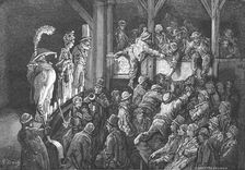 The Penny Gaff 1872. Creator: Gustave Doré
