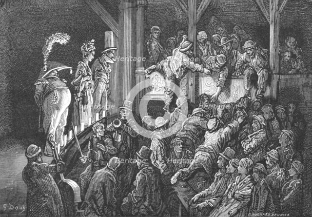 'The Penny Gaff', 1872.  Creator: Gustave Doré.