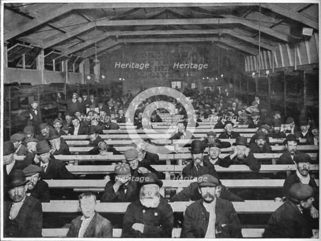 The 'Penny Sit-Up', Salvation Army shelter, Blackfriars, London, c1900 (1901). Artist: Unknown.
