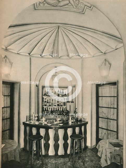 'The Penna D'Oca Restaurant, The cocktail Bar', c1928. Artists: Emilio Lancia, Michele Marelli, Gio Ponti, Unknown.