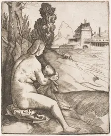The Penance of Saint John Chrysostom, c. 1510. Creator: Giulio Campagnola
