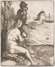 The Penance of Saint John Chrysostom, c. 1510. Creator: Giulio Campagnola