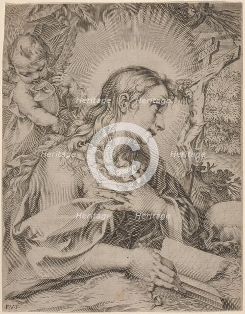 The Penitent Magdalene, first quarter 17th century. Creator: Francesco Villamena.