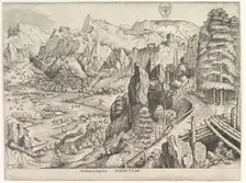 The Penitent Magdalene (Magdalena Poenitens) from The Large Landscapes, ca. 1555-56. Creator: Johannes van Doetecum I
