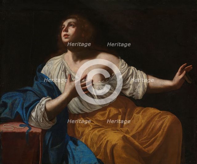 The penitent Mary Magdalene, c1640. Creator: Artemisia Gentileschi.