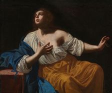 The penitent Mary Magdalene, c1640. Creator: Artemisia Gentileschi