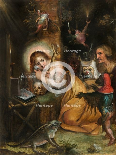 The Penitent Mary Magdalene visited by the Seven Deadly Sins, c. 1608-1610.