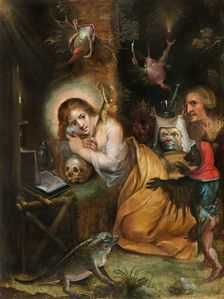 The Penitent Mary Magdalene visited by the Seven Deadly Sins, c. 1608-1610