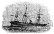 The Peninsular and Oriental Company's ship Candia under repair on the Atakah Reef, 1862. Creator: Unknown