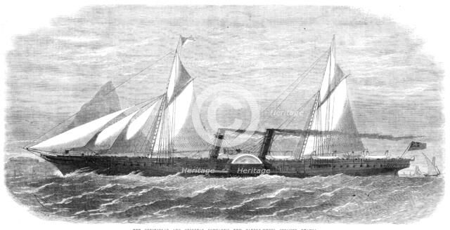 The Peninsular and Oriental Company’s new paddle-wheel steamer Nyanza, 1864. Creator: Smyth.